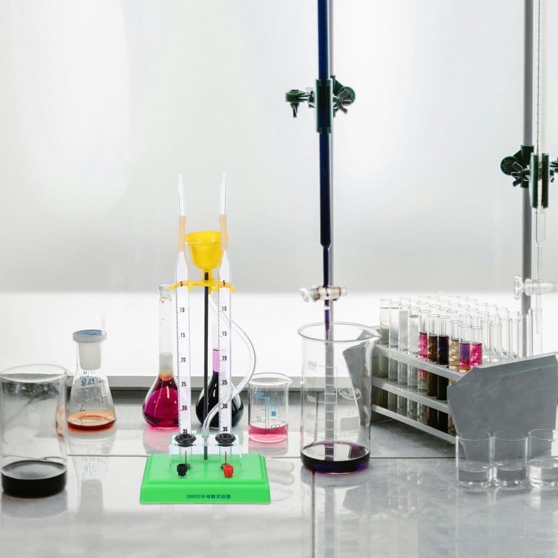 KICHOUSE Water Electrolysis Experiment Device Teaching Kit for Home School and Laboratory Use Demonstrating Oxygen and Hydrogen Production Electrolyzer Apparatus - Image 2